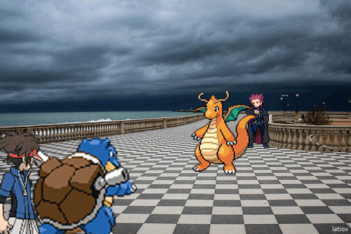 latiox:  Pokemon Battle!  Blastoise vs. Dragonite 