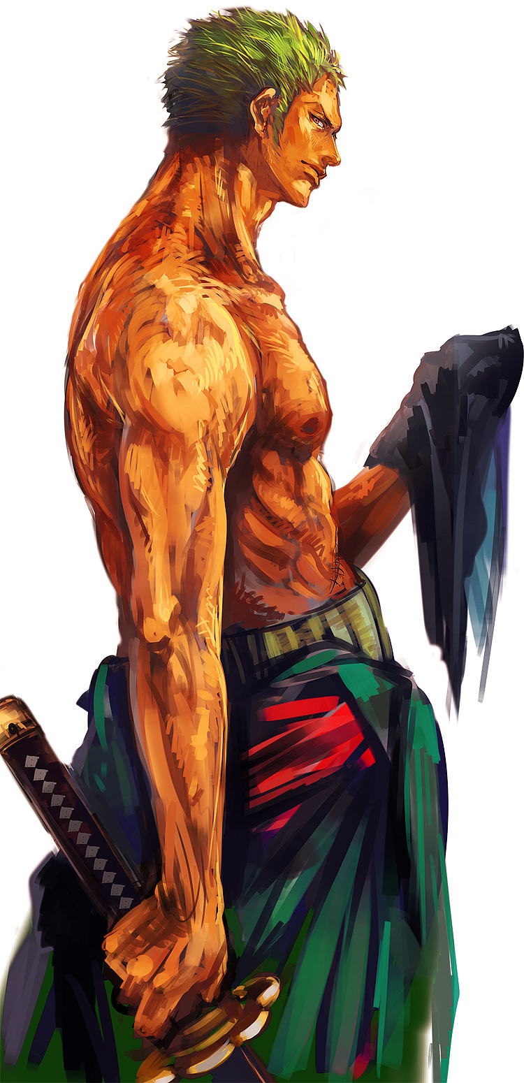 zorojuurou:  Zoro drawing by つよ 丸  beautiful Zoro needs an appreciation post