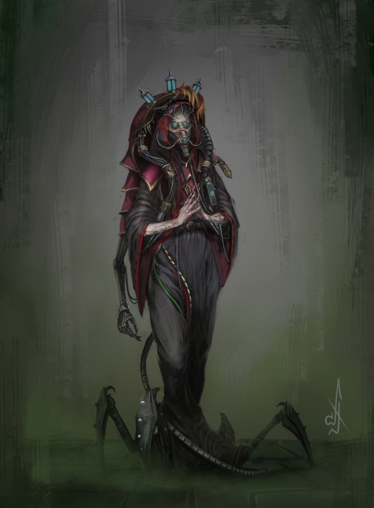 nightbringer117:wh40kartwork:nictanova:Tech-Acquisitor Scaevola, xenarite from Mechanicus game.Xenarite by MizoroBest character in the game. She’s so much fun. 