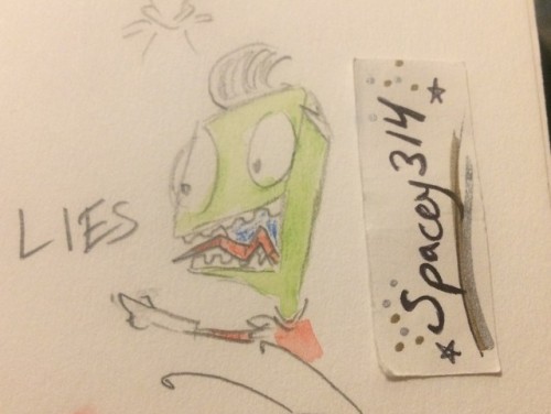 Porn Pics spacey314:  and now lil zim doodles :)diggin’