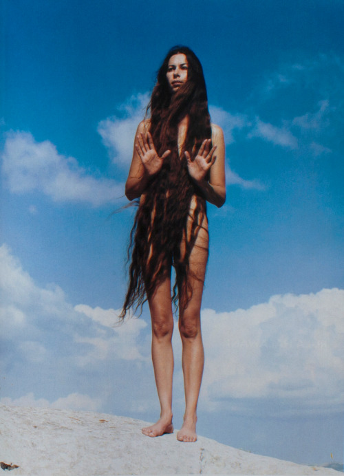 self-exciting:  gallowhill:  Noel Jabbour, Mary Magdalene self-portrait at Mount Sainte-Baume, 2002  Alanis <3 