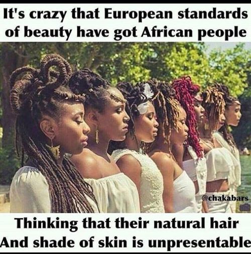 We have got to wake up. How can the hair as it grows naturally out of your scalp be unprofessional? 
