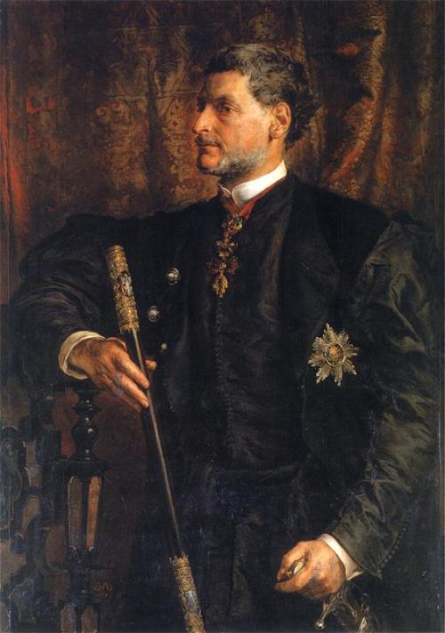 19thcenturyboyfriend:Portrait of Alfred Potocki (1879), Jan Matejko