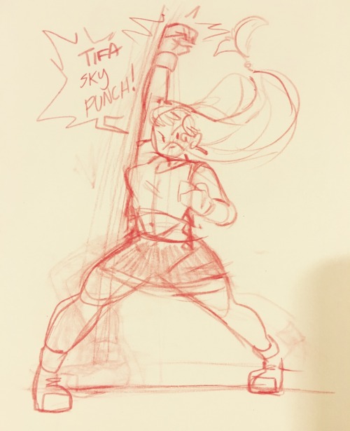 phons0:  Quick fighting references w/ Tifa from Instagram. 