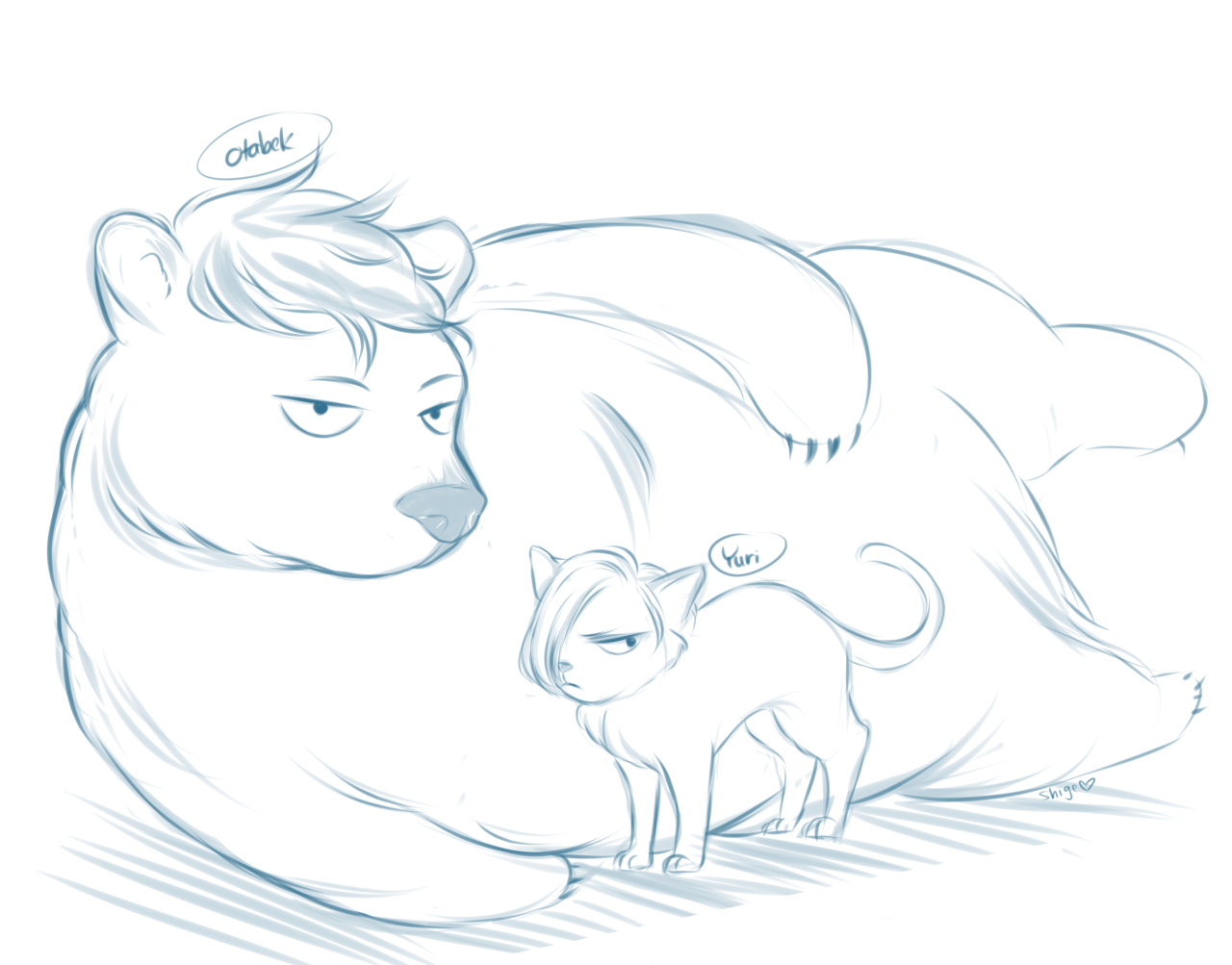 shige0: local bear bonds with kitten