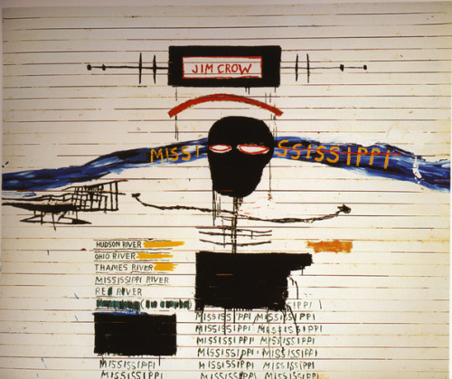 Jim Crow, Jean-Michel Basquiat, 1986, Jean-Michel BasquiatMedium: crayon,wood #neoexpressionism#americanart#streetart#basquiat#jeanmichelbasquiat