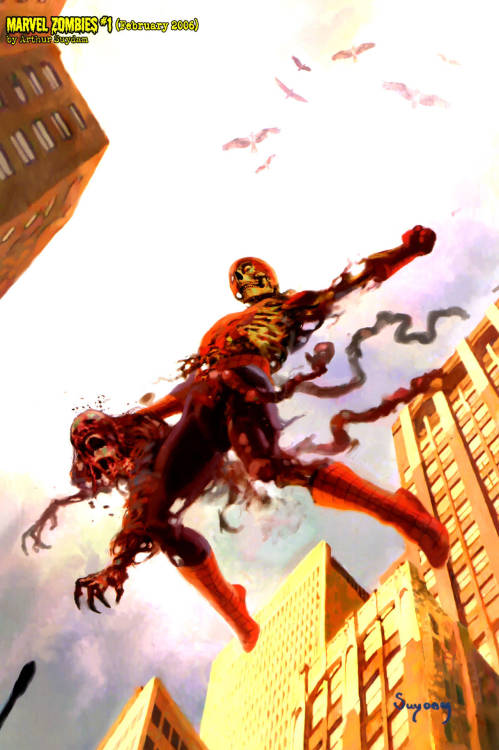 brianmichaelbendis:  Arthur Suydam zombifies Marvel’s most iconic covers