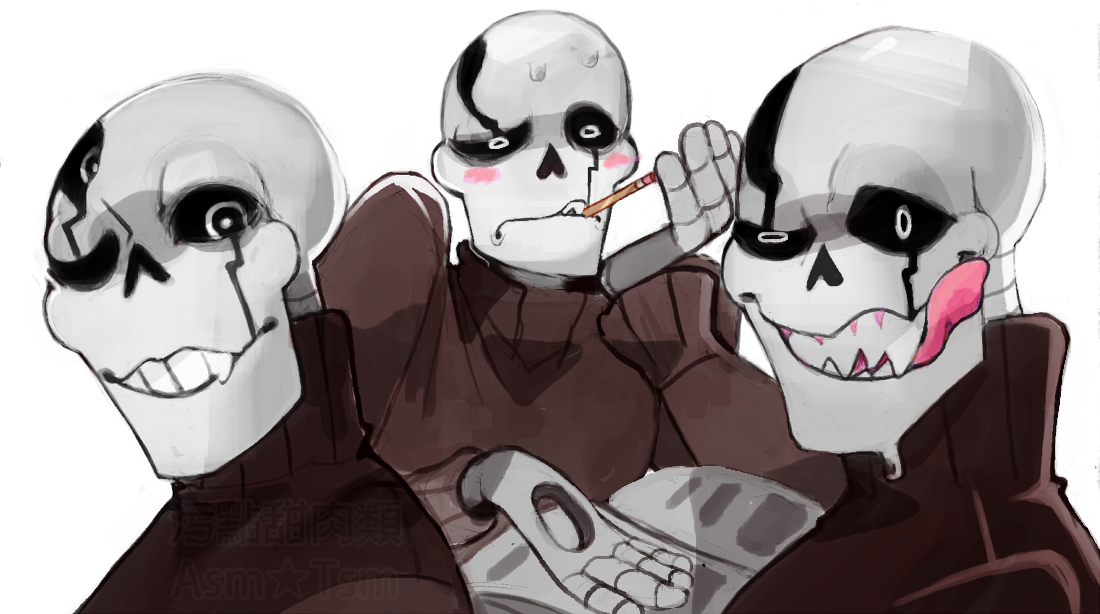 asmtsm:I wanted to draw @ksuriuri pap/gaster fusion so bad. I like the eye concept