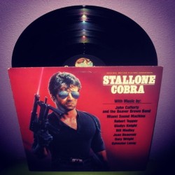 justcoolrecords:  Gotta admit I kinda dig the cover #art fresh in the shop! #vinyl #records #soundtracks #80s #stallone 
