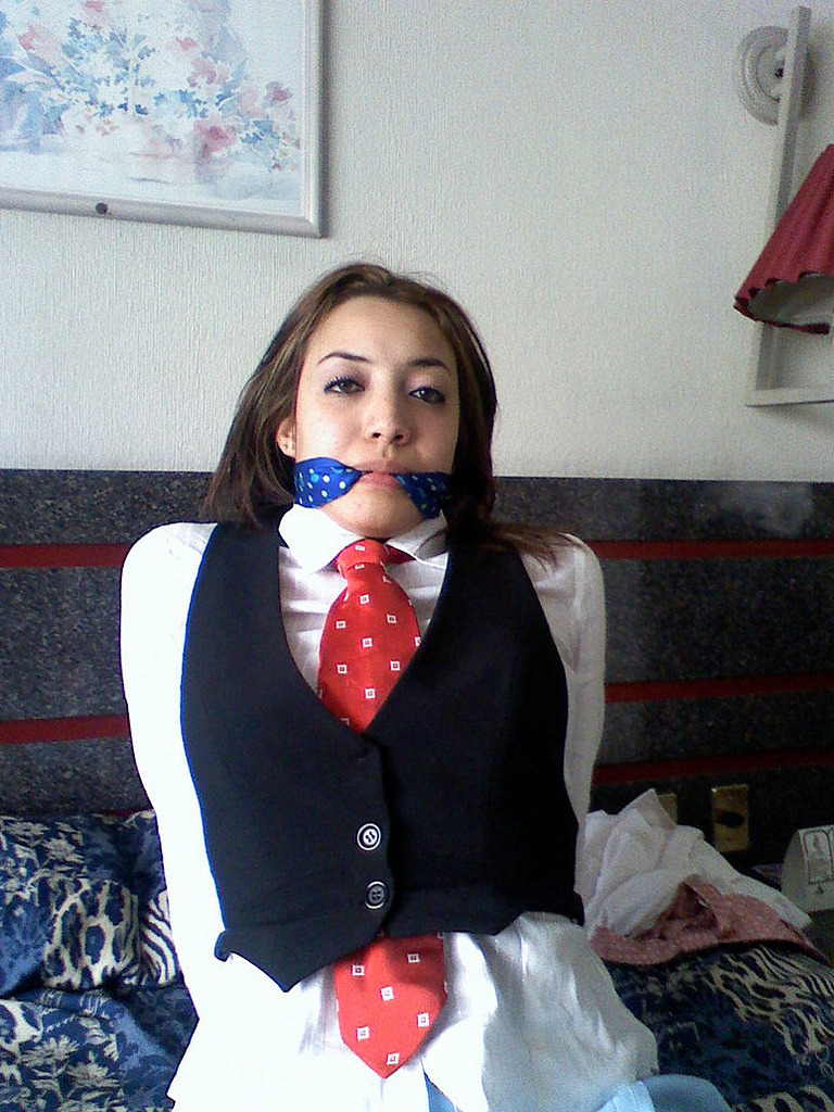 nowheretohide14:  More bound and gagged beautiful business girls wearing ties. enjoy