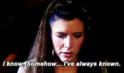 reyamidala:  Luke said those strong instincts of hers served as proof of the Force, evidence that it was working through her all the time.  (Bloodline) Bonus: 