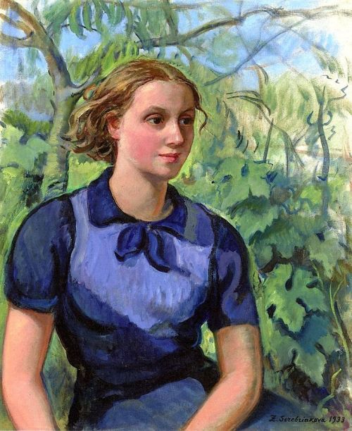 fleurdulys: Portrait of Katya, the artist’s daughter - Zinaida Serebriakova