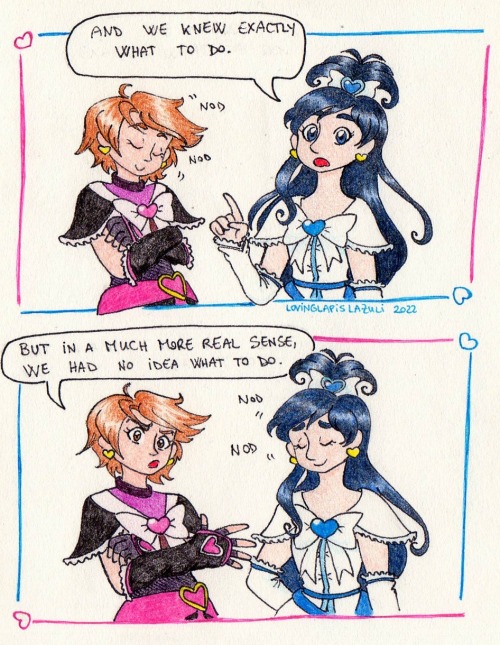 lovinglapislazuli:The girls explain how becoming ✨pretty cure✨ is like The quote is once again from 