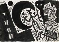 thunderstruck9:  A.R. Penck (German, b. 1939), Untitled, 1983. Sumi ink and graphite on paper, 29.2 x 41.6 cm.