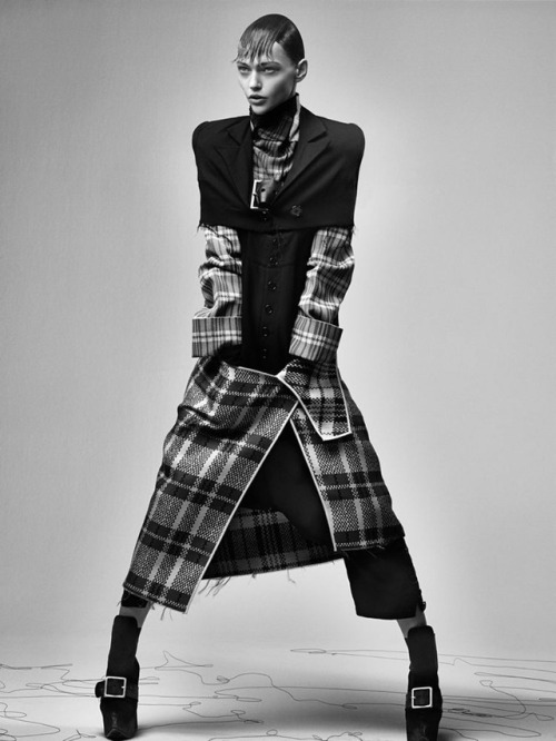  Sasha Pivovarova photographed by Craig McDean with styling from Karl Templer for Interview Magazine