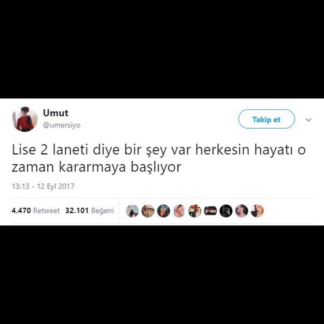 Lise 2 laneti diye bir şey...