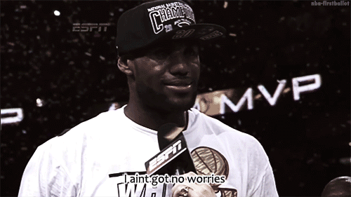 &ldquo;I aint got no worries&rdquo;