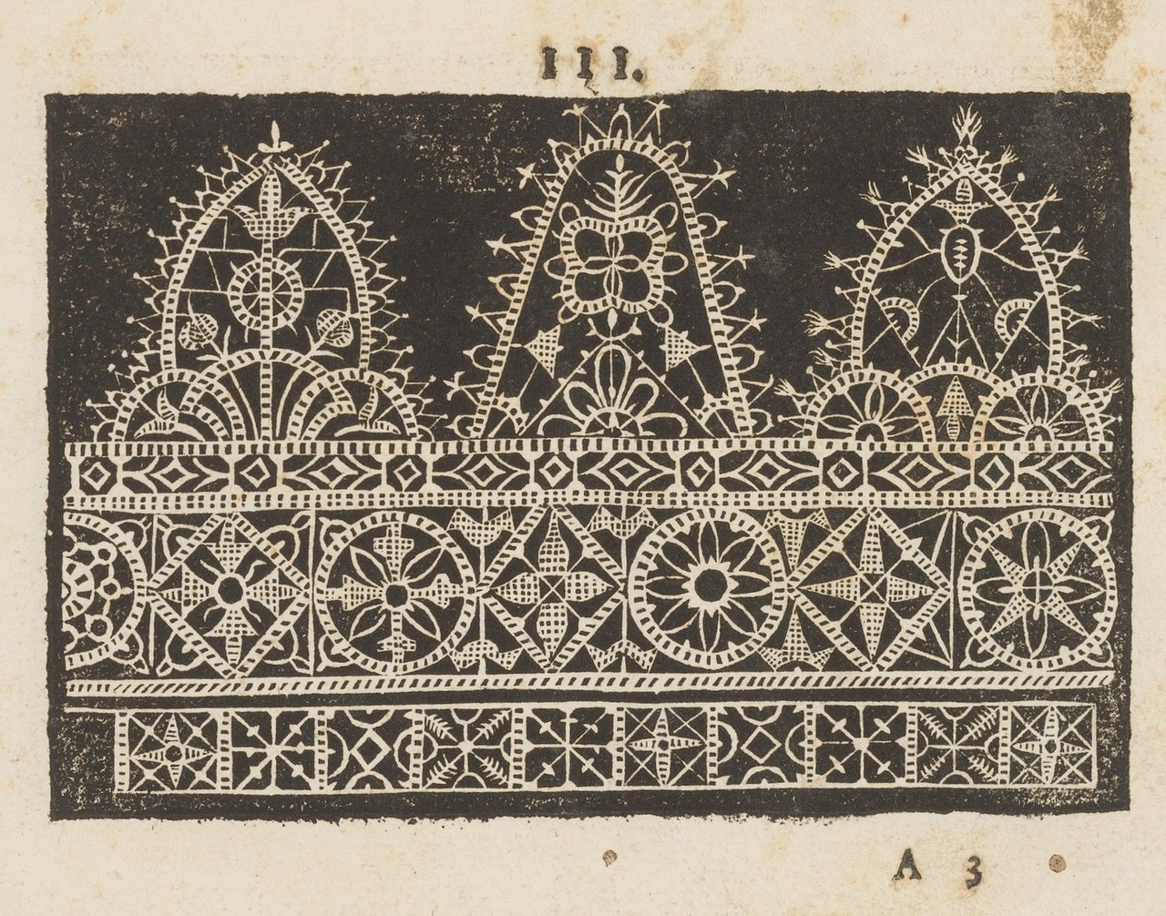 16th century Italian lace patterns. Bazzachi, — Houghton Library