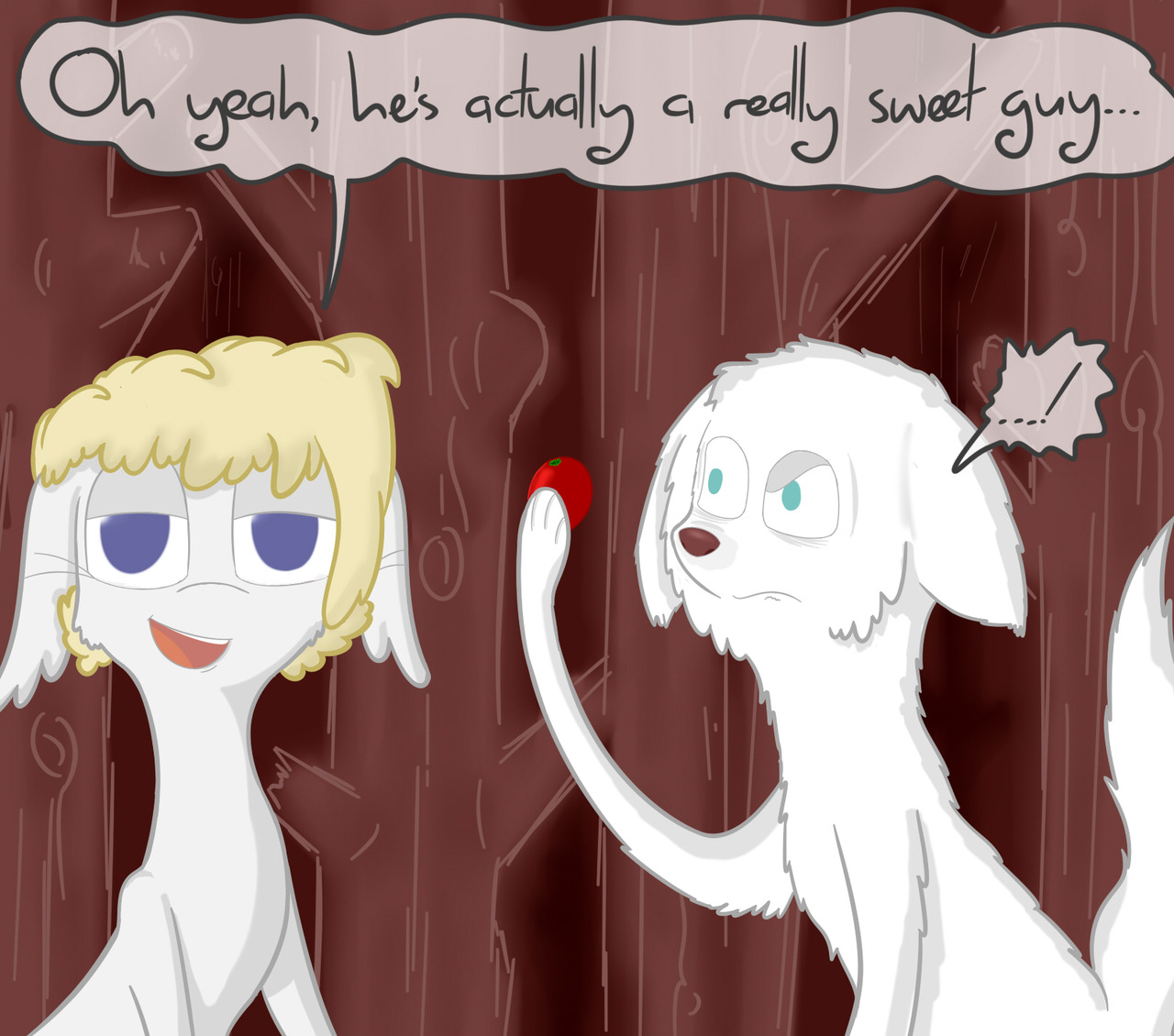 ask-a-colt-and-his-fox: @ask-the-french-olive Don’t take Whitemeat’s pathological