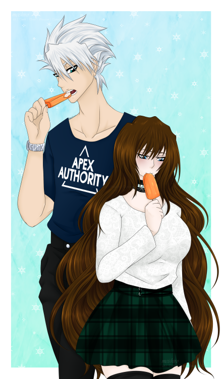 BLEACH: Popsicles [OC x Canon] I have the hc that Toshiro is one of those heathens that bites popsic