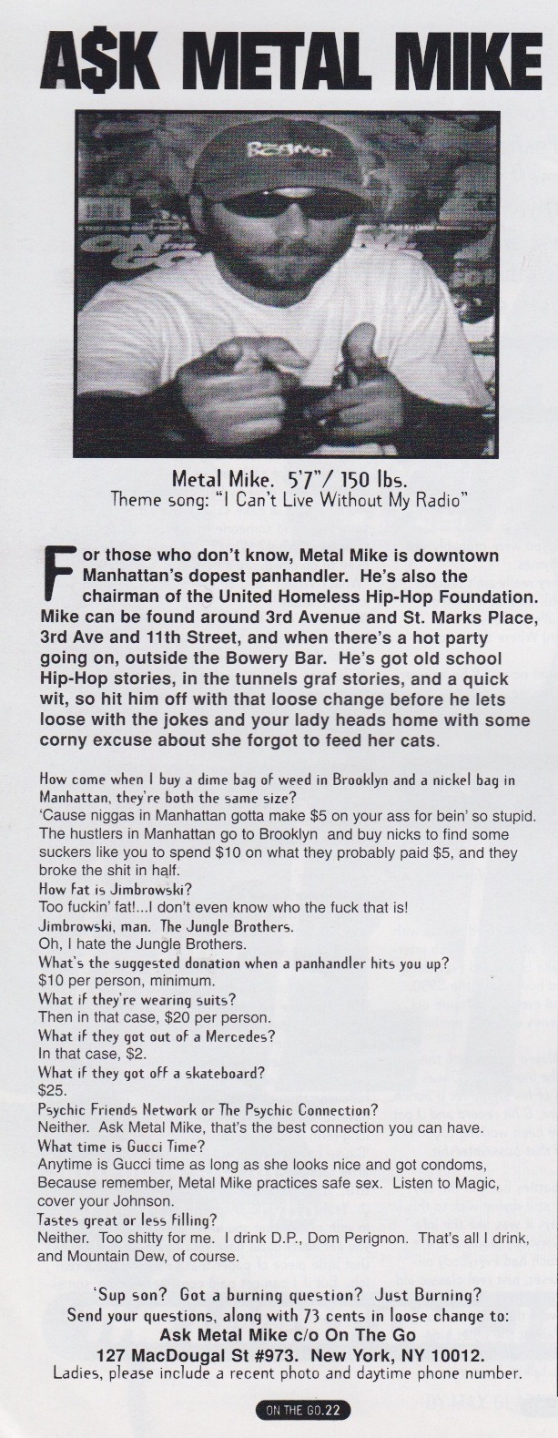 A$K METAL MIKE (via crazywisdommasters)  If you kicked it downtown in the 90s then