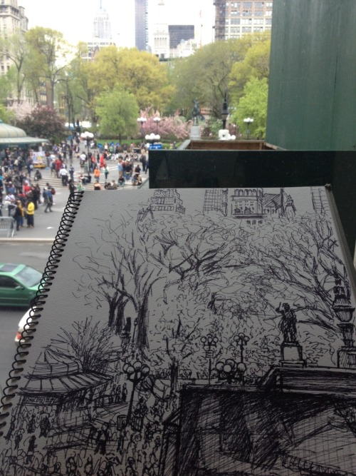 Union Square on sketchbook