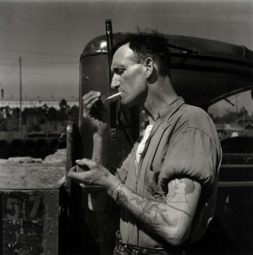 vintageeveryday:A truck driver lighting his cigarette, 1946. Photographed by K.W. Gullers.