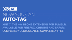 xkit-extension:  XKit: The extension with 70+ extensions for Tumblr. XKit is a browser extension that allows you to do more than you thought possible: from saving your sent ask / fan mail to it’s outbox to viewing what tags people added to your posts