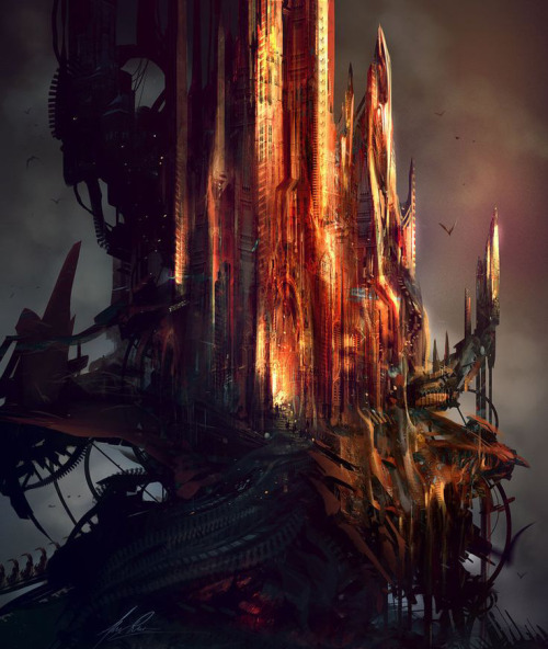 fantasy-art-engine-blog:Metal Cathedral by Alex Ruiz