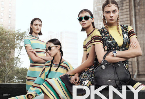 DKNY spring/summer 2015 campaign featuring. Asian models Sang Woo Kim and Xiao Wen Ju, shot by Grego