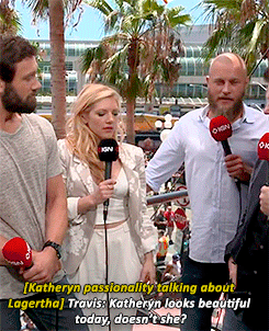 vikingshistory: Vikings cast interviewed by IGN at Comic-Con in San Diego, California on July 10, 2015.