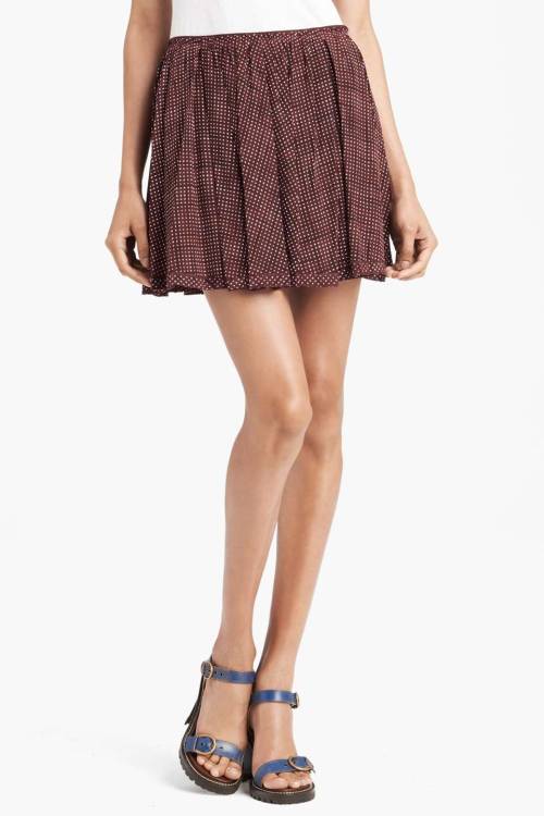 MARC JACOBS Pleated Silk Crepe Miniskirt