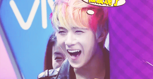 baekyun:  sehun’s reaction when he had to do aegyo 