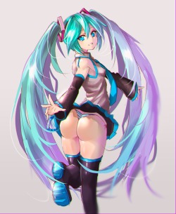 fandoms-females:  The Mistresses of Gaming #1 - Cheeky Vocaloid    vocaloid booty~ ;8