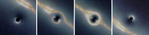 ufo-the-truth-is-out-there:Simulation of a Galaxy passing a black hole: Submission