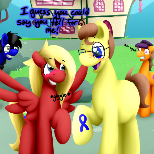asklovelylaughter:   Featuring ryu362, ask-paradox-pony, and askshramper, all of whom are invited to dress up and get free candy with me, I guess. -sighs dreamily- Blueheart…  x3!