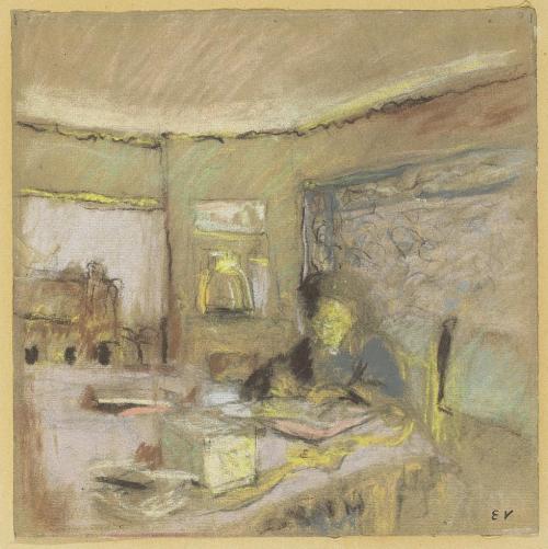 Edouard Vuillard, Madame Vuillard devant la table, à la Toquade, 1923