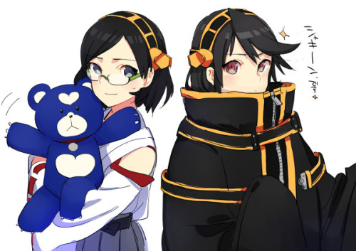 futureisfailed:  霧島とクマと榛名。 on Twitpic