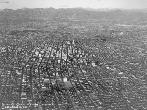 Areal view of Los Angeles, 1932
