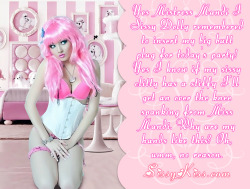 sissychristieluv:  Sissy Dollyhttp://sissykiss.com/image/sissy-dolly/ 