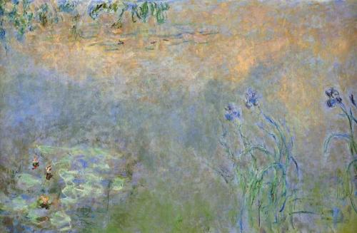 Claude Monet - 1920-1926Water-Lily Pond with Irises