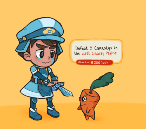 fossil-arm:Me playing Fantasy Life, or really any other game where you have to kill something really