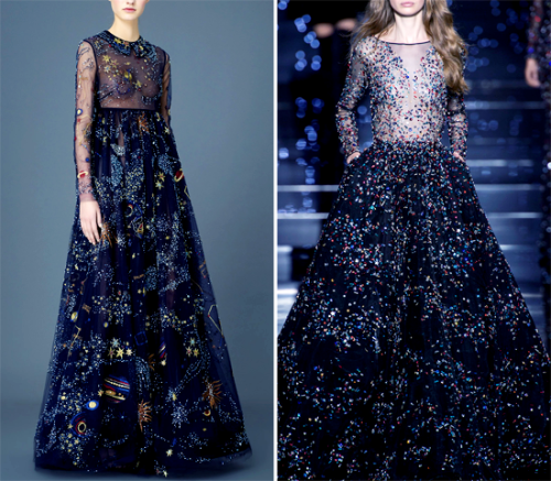 xangeoudemonx:Space inspired collections - Valentino Pre-Fall 2015 vs Zuhair Murad Fall 2015 Couture