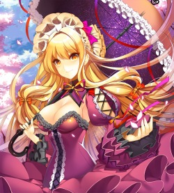 akira-europe:  cleavage dress jeminl touhou yakumo yukari | #296822 | yande.re