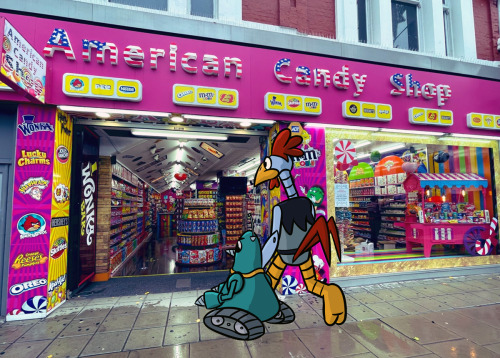 scratch &amp; grounder walking into an american candy shop