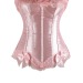 blushingenue:Pearl Pink Overbust Corset with Pink Lace.