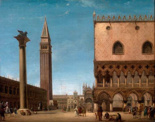 centuriespast:BISON, Giuseppe BernardinoPiazza San Marco in Venice-Oil on canvas, 63 x 80 cmPri