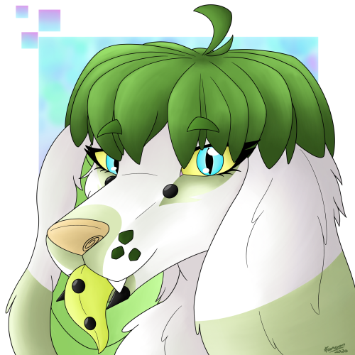 Decided To Try And Draw My Friends Fursona, Moss.