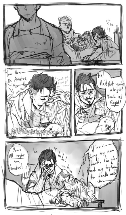 berahthraben:In which Dorian drinks just as much of the brandy than Gaël and becomes mildly hysteric