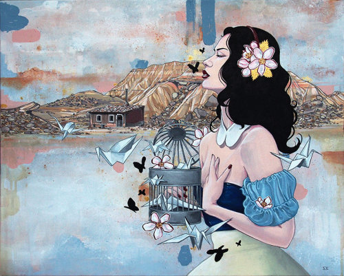 Snow White X Bardenas, acrylic on canvas(+ process shots)&mdash;I am thrilled to share this new pain